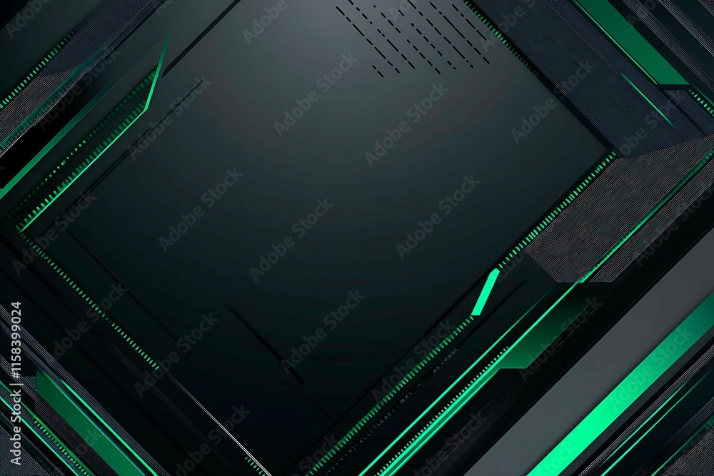 This vector illustration features a gradient green-black circuit board background, highlighted by an abstract technology pattern resembling interconnected circuitry. This vector illustration features a gradient green-black circuit board background, highlighted by an abstract technology pattern resembling interconnected circuitry.