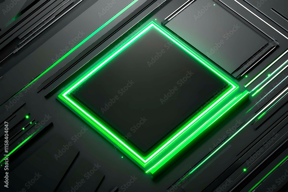 This vector illustration features a gradient green-black circuit board background, highlighted by an abstract technology pattern resembling interconnected circuitry. This vector illustration features a gradient green-black circuit board background, highlighted by an abstract technology pattern resembling interconnected circuitry.