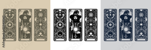 mage tattoo design with intricate patterns