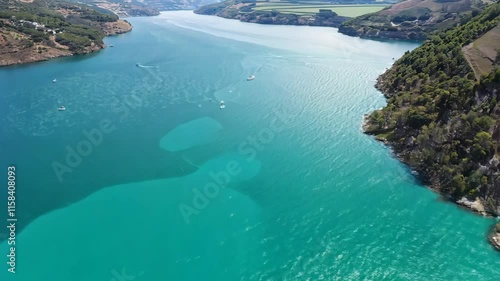Stunning Aerial View of Lac de Sainte Croix: A Breathtaking Aquamarine Lake in Southern France