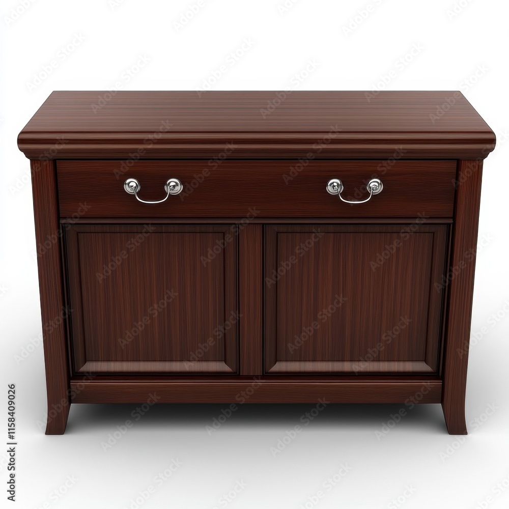 Dark Wood Cabinet with Drawer Dark Wood Cabinet with Drawer