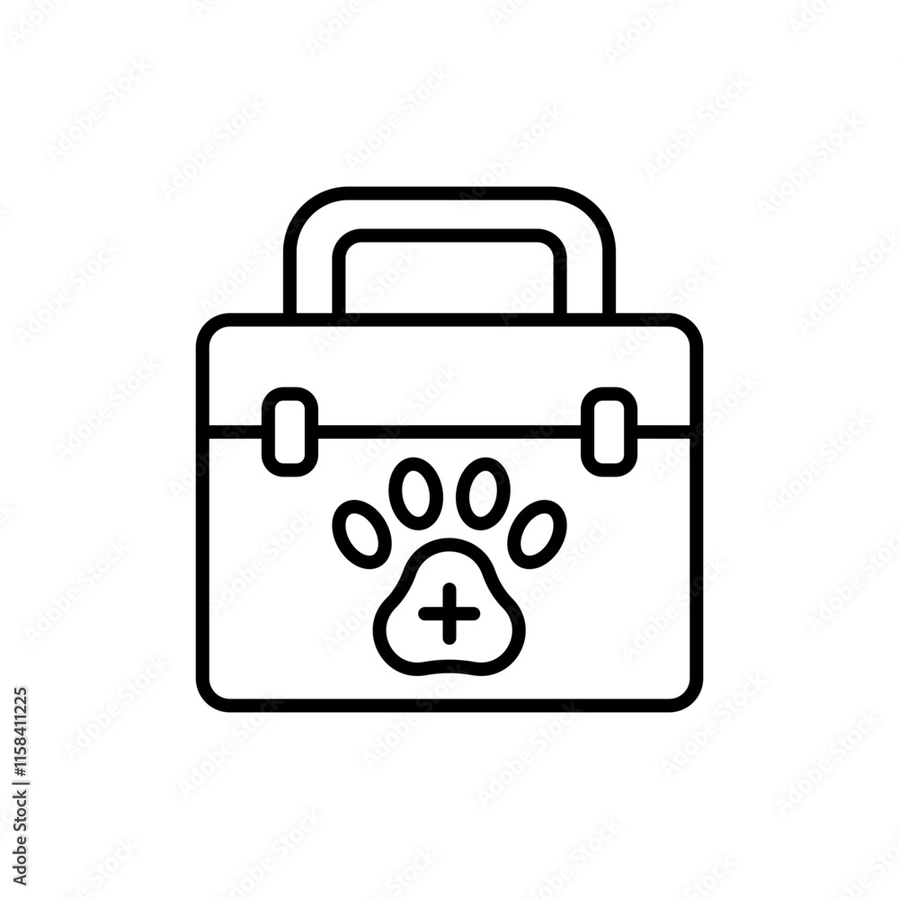 Veterinary bag outline icons, minimalist vector illustration ,simple transparent graphic element .Isolated on white background Veterinary bag outline icons, minimalist vector illustration ,simple transparent graphic element .Isolated on white background