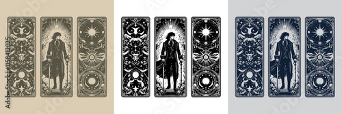 mage tattoo design with arcane symbols