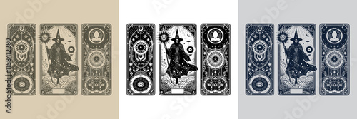 ethereal mage playing card tattoo design