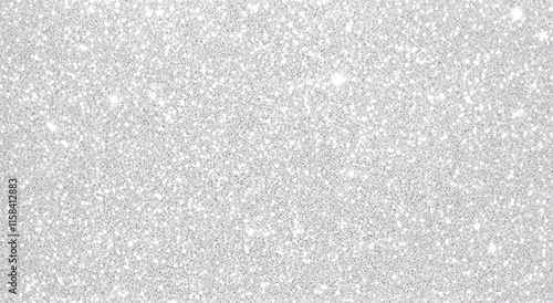 Silver glitter background texture white sparkling shiny wrapping paper for Christmas holiday seasonal wallpaper decoration, greeting and wedding invitation card design element