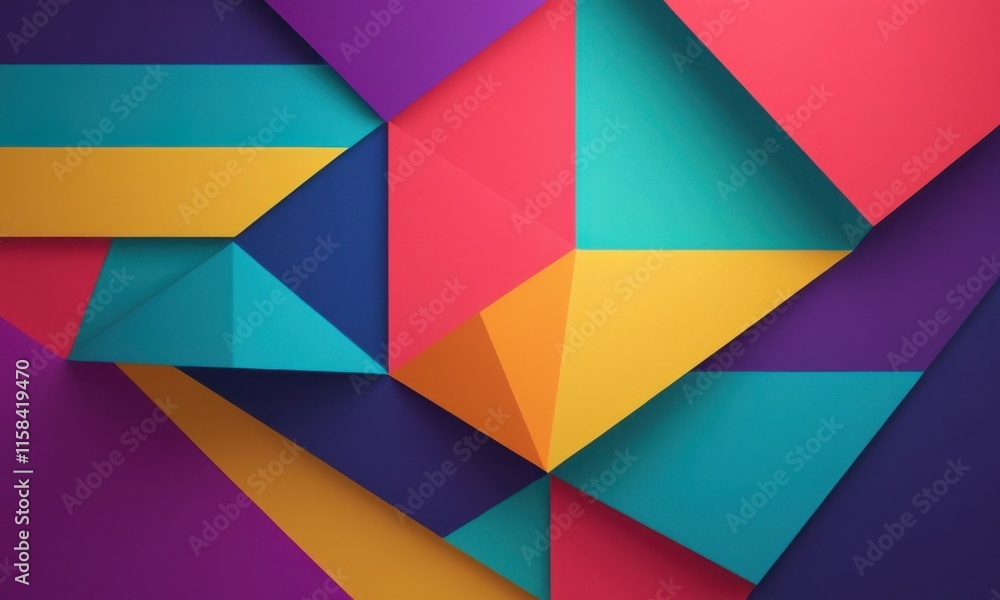 Vibrant Geometric Shapes Background Design Vibrant Geometric Shapes Background Design