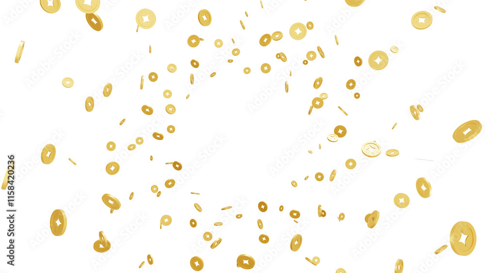 Wealth Cascade: A digital illustration of a cascade of falling coins, symbolizing wealth and prosperity. Wealth Cascade: A digital illustration of a cascade of falling coins, symbolizing wealth and prosperity.