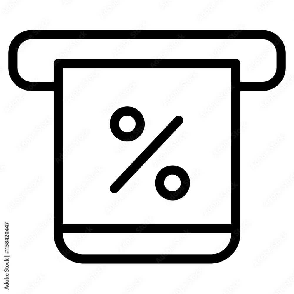 Discount Coupon Offe Line Icon Discount Coupon Offe Line Icon