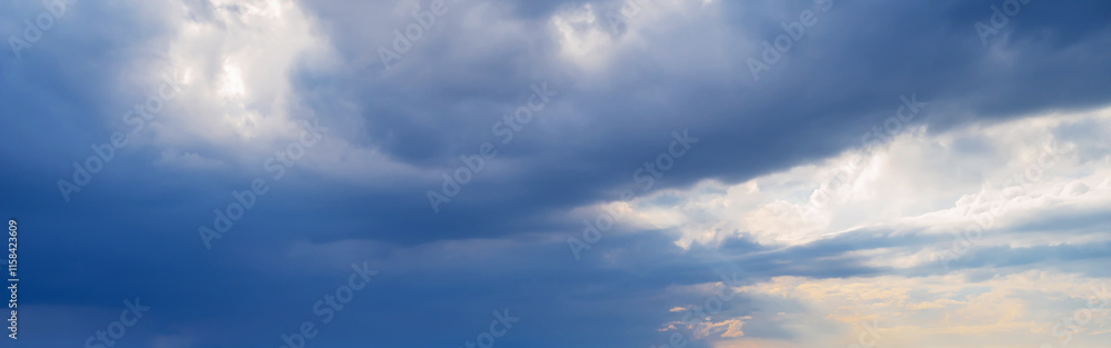 Panorama of the sky with clouds in cloudy weather. Background with sky Panorama of the sky with clouds in cloudy weather. Background with sky