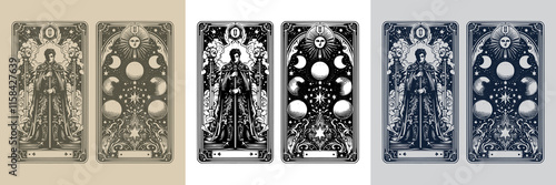 unique mage playing card tattoo design