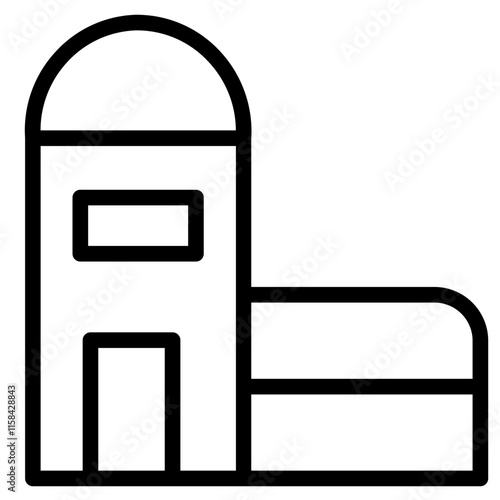 Super Store Market Line Icon