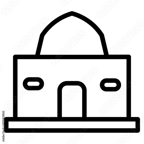 Super Store Market Line Icon