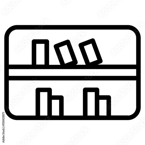 Super Store Market Line Icon