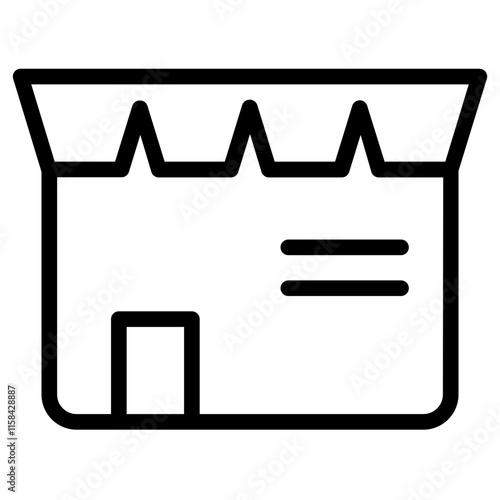 Super Store Market Line Icon