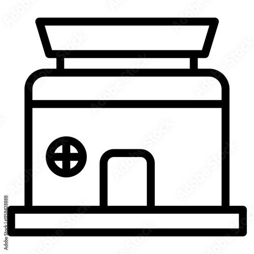 Super Store Market Line Icon