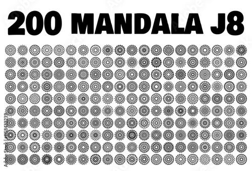 various mandala collections - 200 set yoga pattern