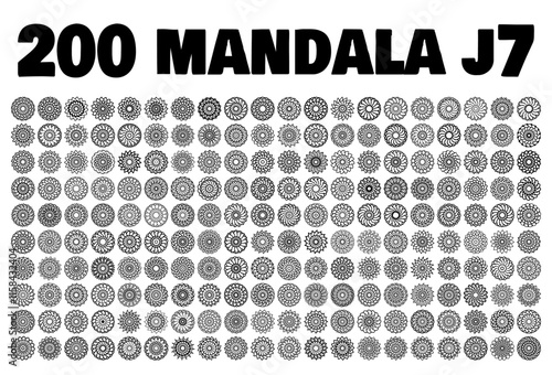 various mandala collections - 200 set yoga pattern