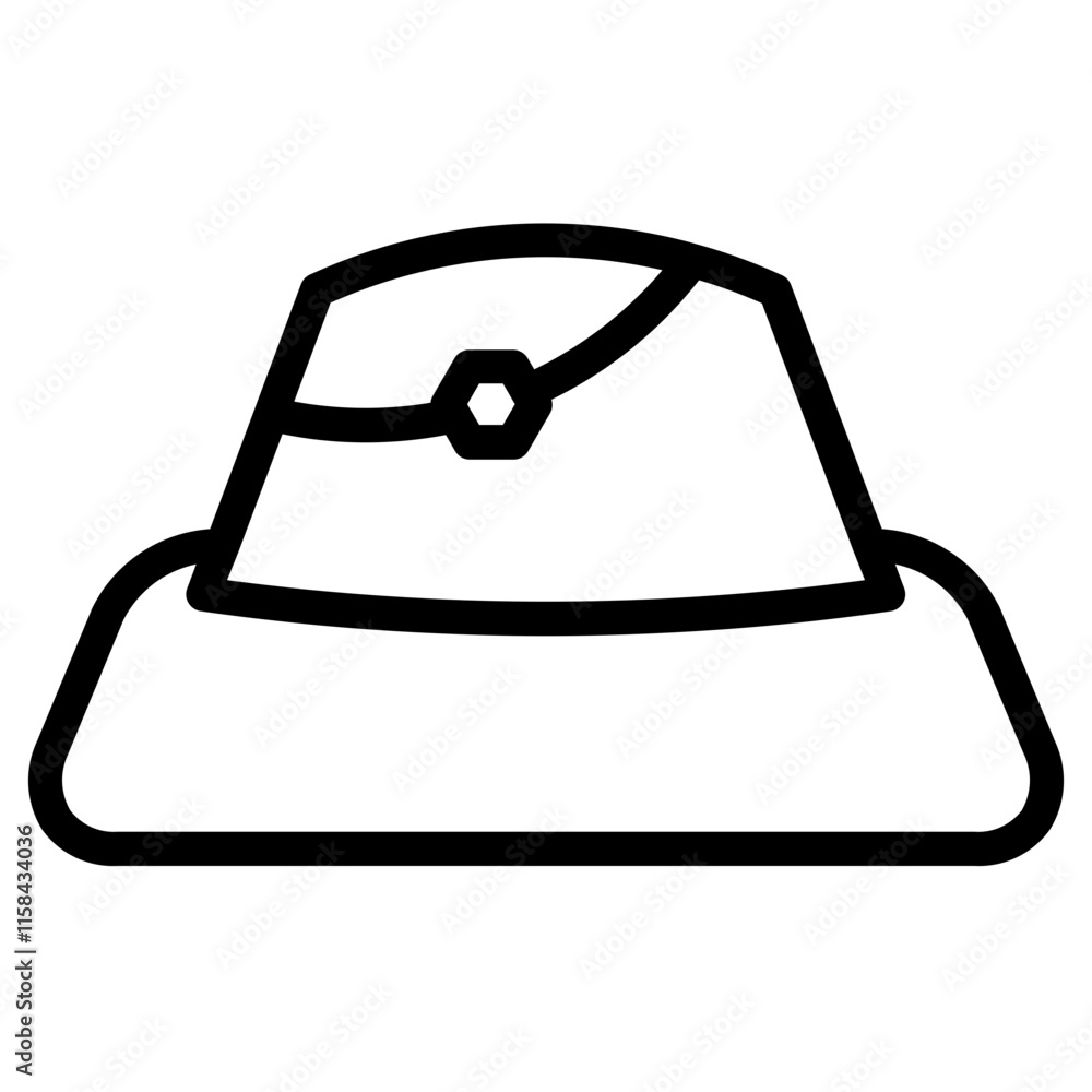 Hat Summer Beach Line Icon Hat Summer Beach Line Icon