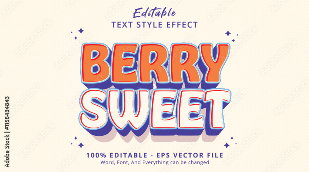 Obraz premium Berry Sweet Editable Text Effect