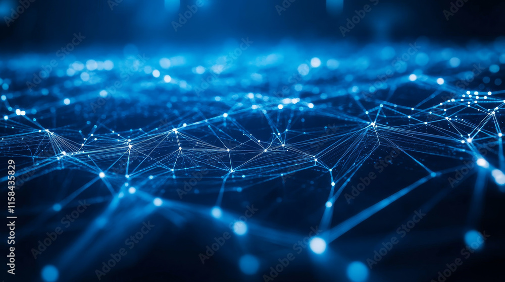 Abstract digital circuit board on technology blue background. Circuit connected lines and dots on abstract motherboard. Navy gradient tech bg. AI innovation concept. Futuristic vector illustration. Abstract digital circuit board on technology blue background. Circuit connected lines and dots on abstract motherboard. Navy gradient tech bg. AI innovation concept. Futuristic vector illustration.