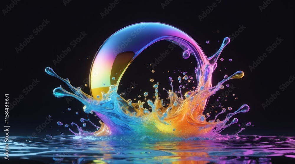 Obraz premium mesmerizing 3d render of a vibrant color