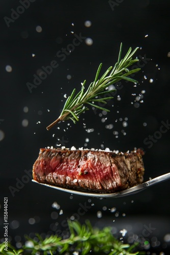 Steak, Rosemary, Salt - Delicious Photography