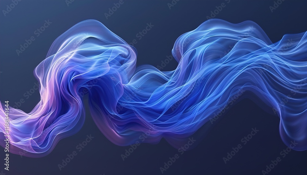 Obraz premium Abstract blue light wave background. Bright clean blue gradient vector. 