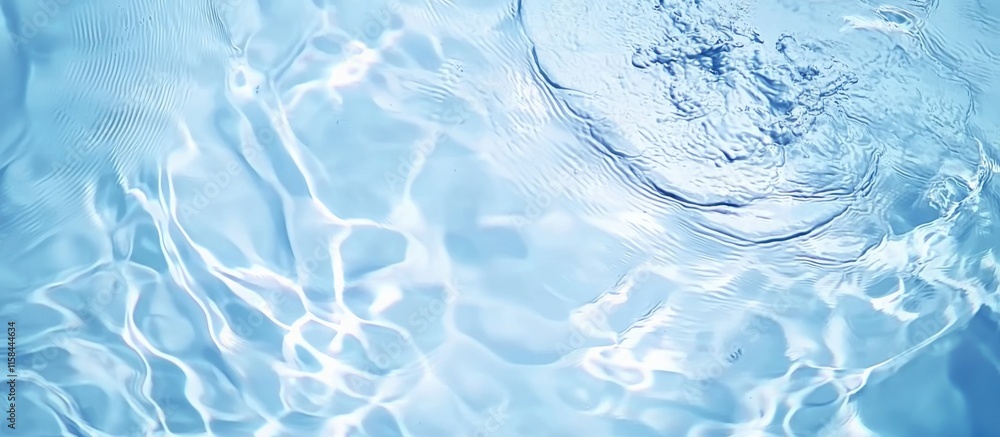 Serene Water Ripples - Abstract Blue Liquid Serene Water Ripples - Abstract Blue Liquid