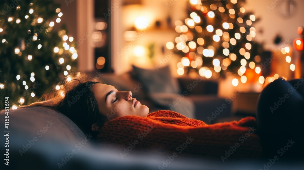 Tired individual resting on couch, reflecting on life's challenges and the need for relaxation and rejuvenation. Tired individual resting on couch, reflecting on life's challenges and the need for relaxation and rejuvenation.