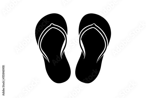 black flip flops