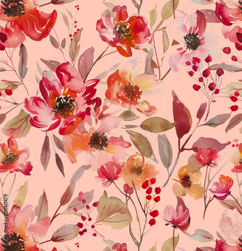 seamless pattern with flowers