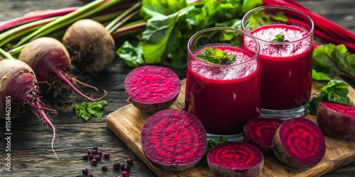 Advantages of Beet Juice for Managing Blood Pressure and Controlling Diabetes. Beet Juice offers significant benefits for lowering blood pressure and regulating diabetes effectively. photo