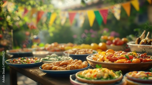 The Colorful Outdoor Food Spread