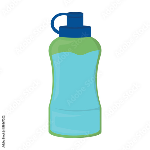 Badminton Equipment Vector Illustration - Water Bottle