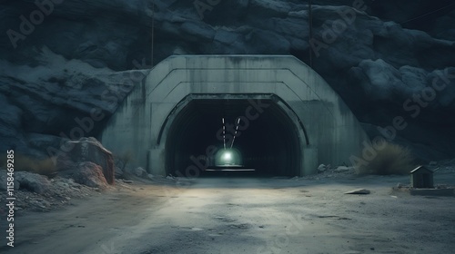 Mysterious underground tunnel leading to secret high security government facilities located at the infamous Area 51 site