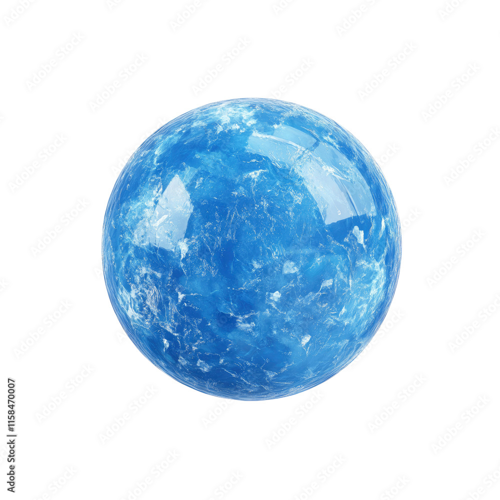 Abstract Blue Planet Celestial Sphere of Water and Ice Abstract Blue Planet Celestial Sphere of Water and Ice