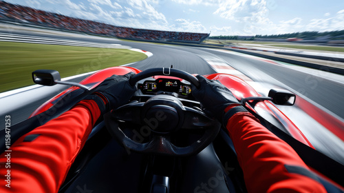 Wallpaper Mural High-speed racing action sports track video game dynamic environment driver's perspective Torontodigital.ca