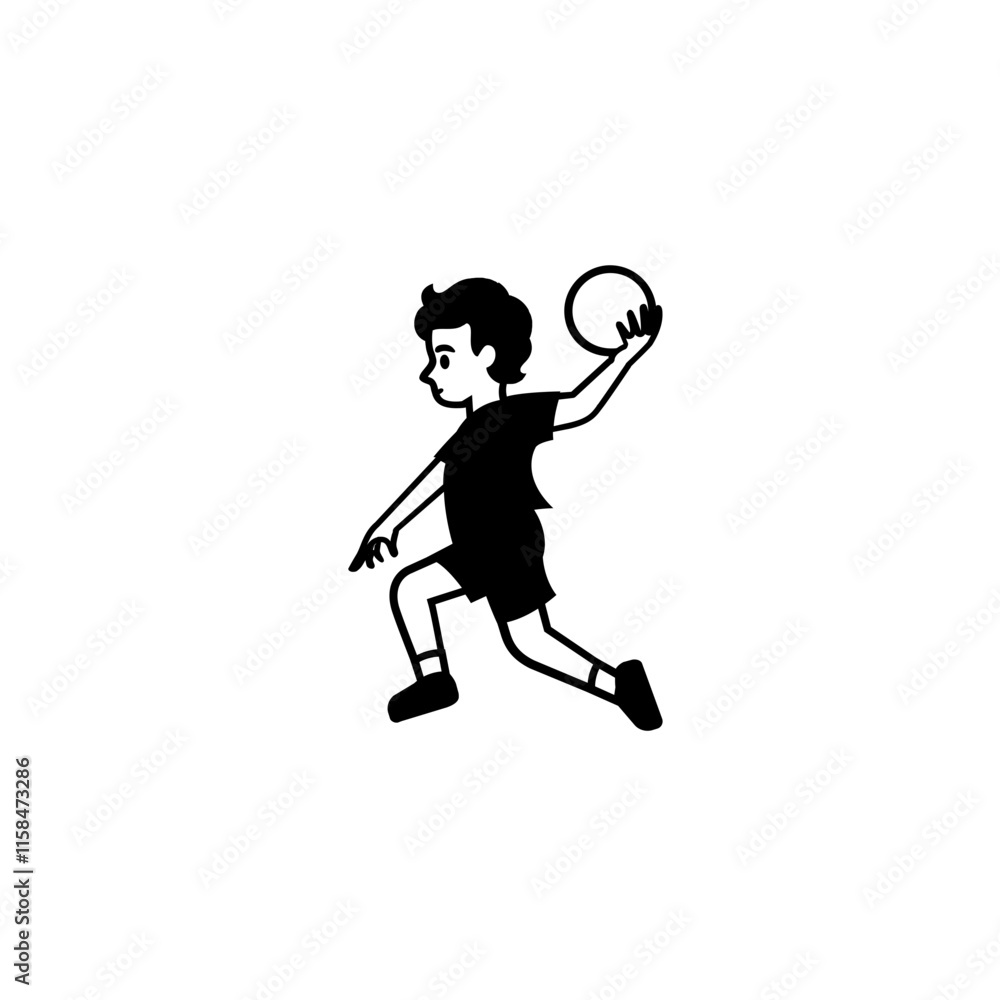 Fototapeta premium Person Playing Handball