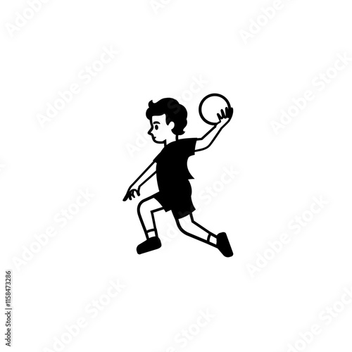 Person Playing Handball
