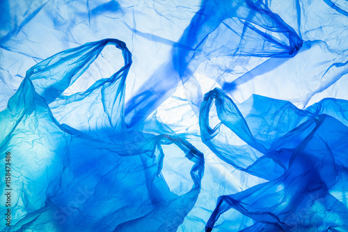 Cuadro en lienzo plastic waste and environmental pollution: disposable jumbled and crumpled plas