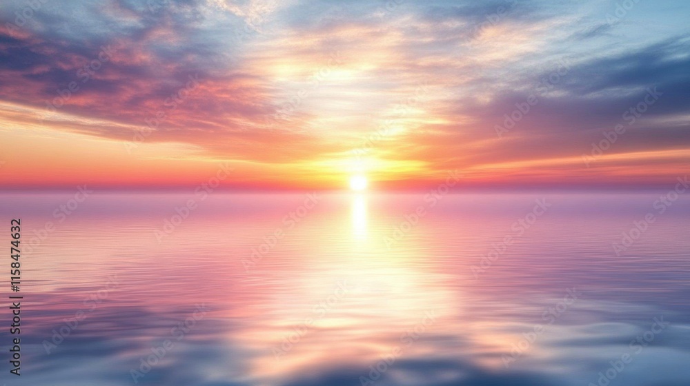 Sunset reflection over calm ocean waters serene landscape nature photography tranquil view Sunset reflection over calm ocean waters serene landscape nature photography tranquil view
