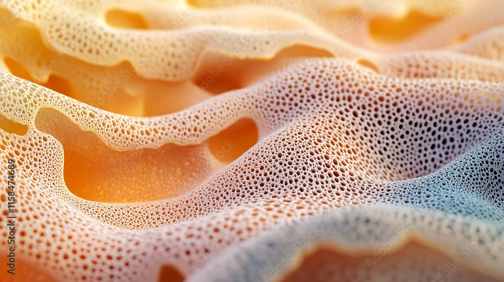 Fototapeta premium Detailed 3D rendering of human skin layers with pores and texture