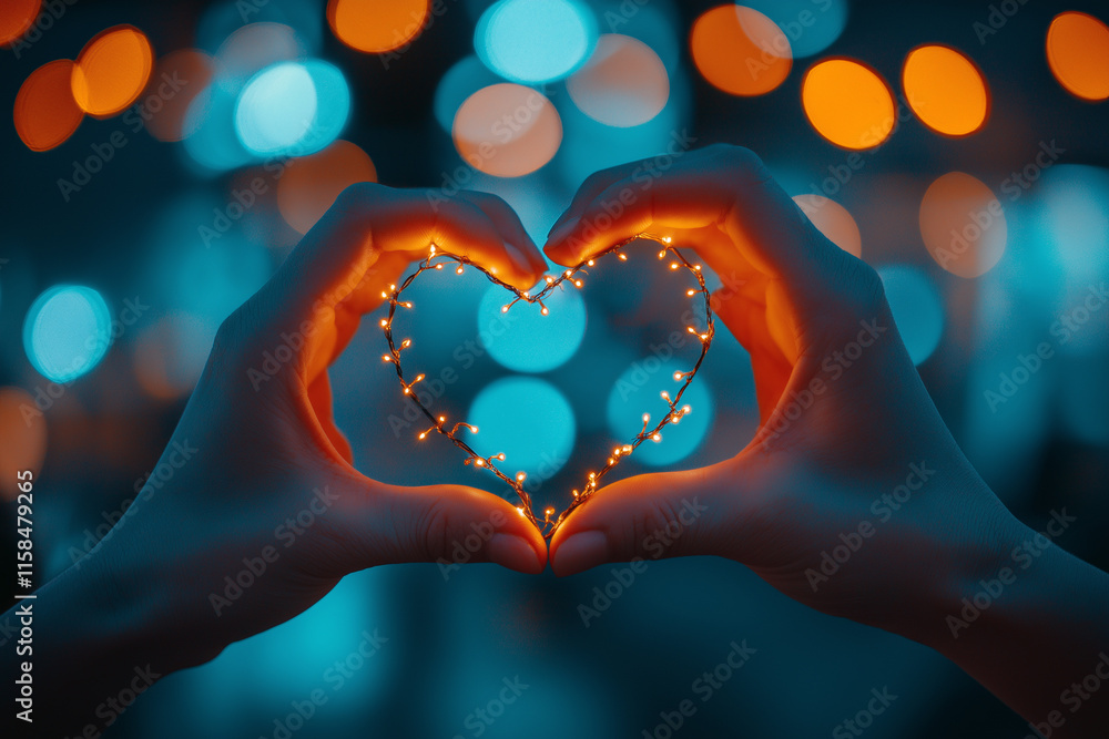 A pair of hands forming the shape of a heart, symbolizing love and affection, romance and tenderness or a Valentine's Day celebration. Concept photography.
A pair of hands forming the shape of a heart, symbolizing love and affection, romance and tenderness or a Valentine's Day celebration. Concept photography.