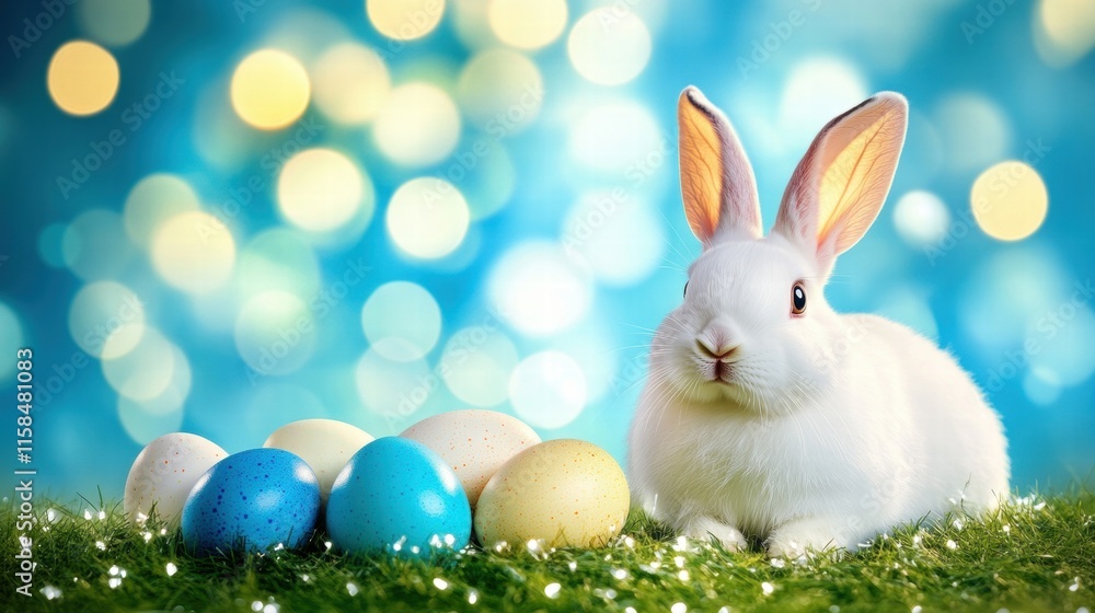 Easter Bunny with Colorful Eggs Easter Bunny with Colorful Eggs