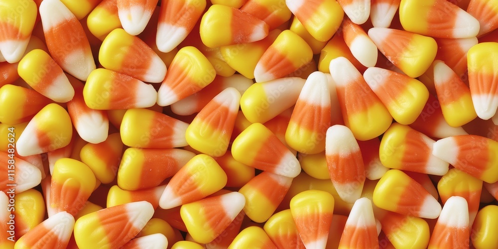 Classic Halloween candy corn featuring vibrant orange, yellow, and white colors. This classic Halloween candy corn is a festive treat that delights during the spooky season. Classic Halloween candy corn featuring vibrant orange, yellow, and white colors. This classic Halloween candy corn is a festive treat that delights during the spooky season.