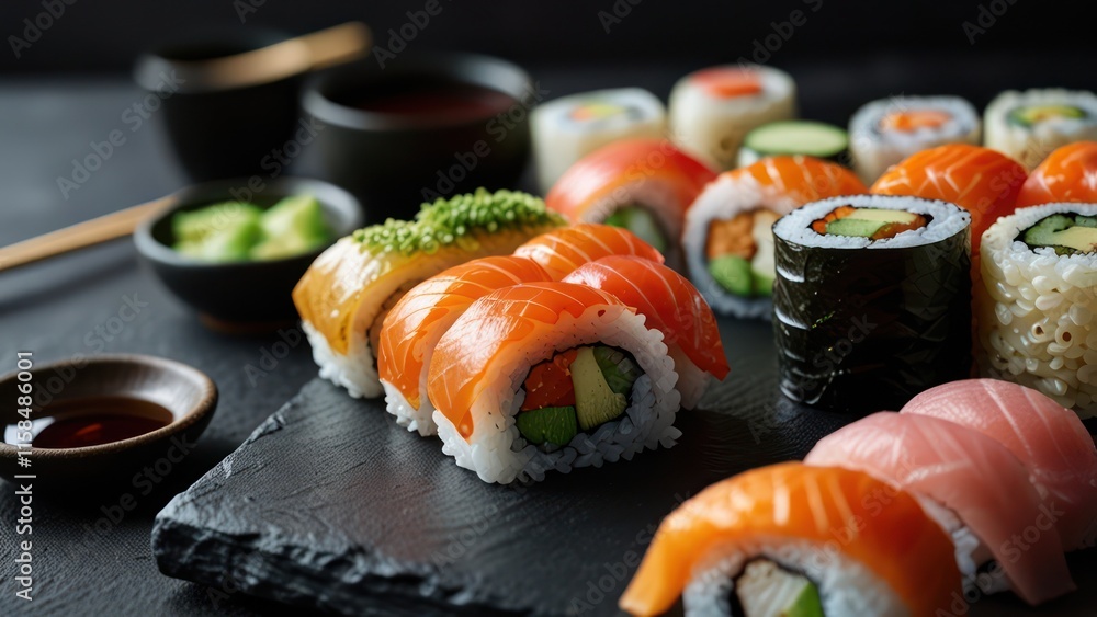 sushi and chopsticks sushi and chopsticks