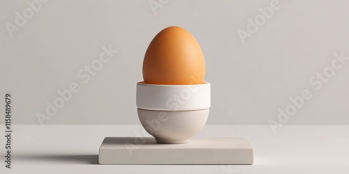 Bouncing egg and egg cup display on a clean white background, showcasing a unique design featuring an egg and egg cup that adds a playful touch to any setting.