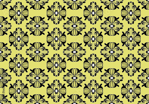 seamless damask floral  pattern design for fabric curtain wallpaper mattresses carpet floor bed sheet bolster pillow blanket ceramic tile background wrapping ornament