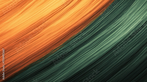 A modern artistic texture, bold color gradients blending emerald green, sunset orange photo