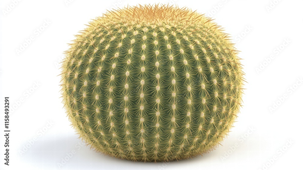 Spherical Cactus Isolated on White Background Spherical Cactus Isolated on White Background
